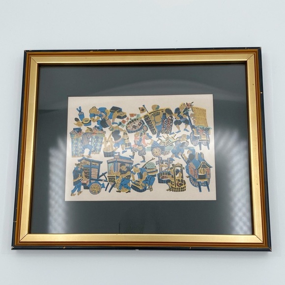 Vintage Japanese Hand-Dyed Stencil Art Print - Picture 5 of 8